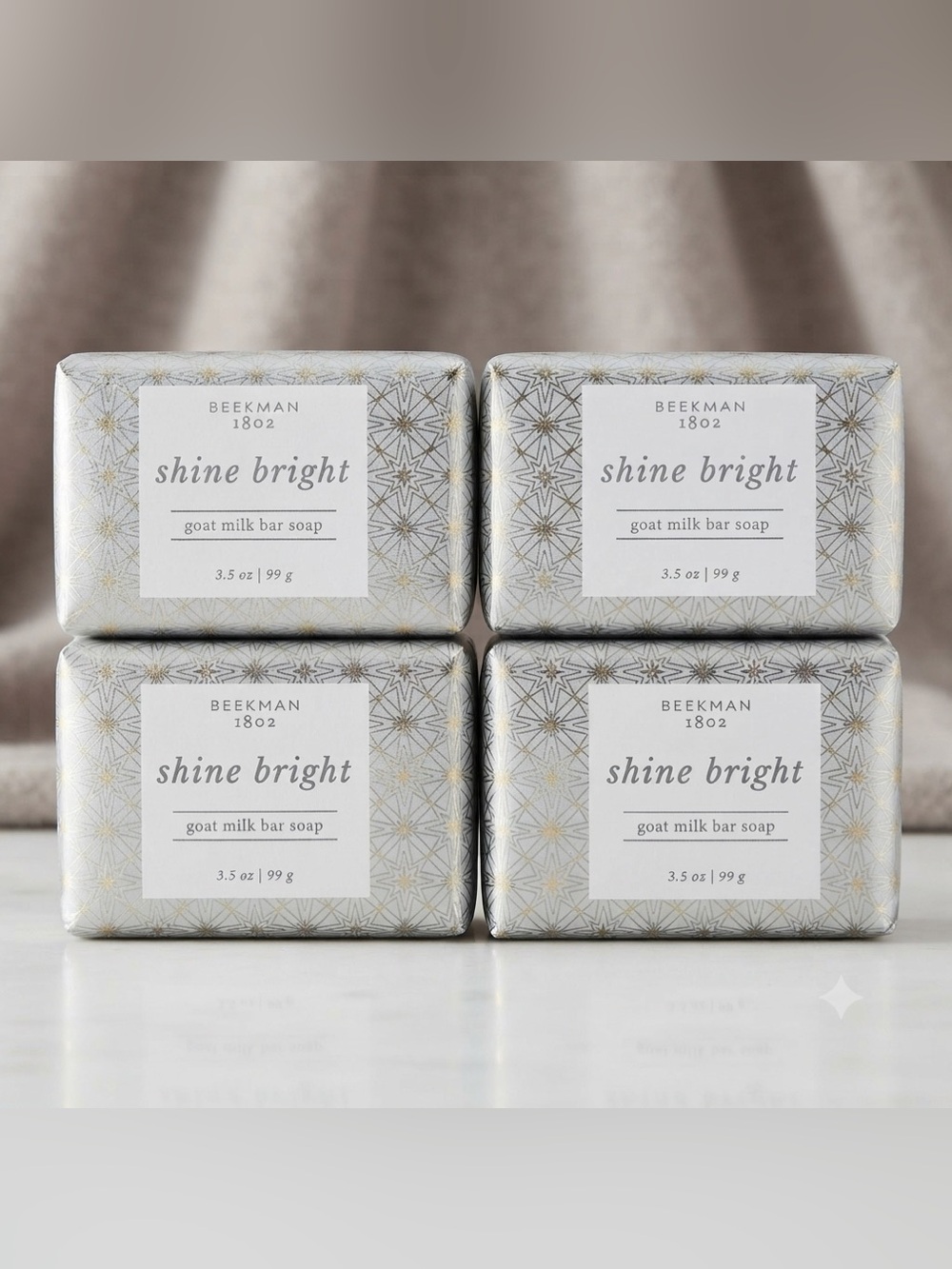 Beekman1802 SHINE BRIGHT 3.5 oz. Goat Milk Soap (LOT OF 4) / BRAND NEW